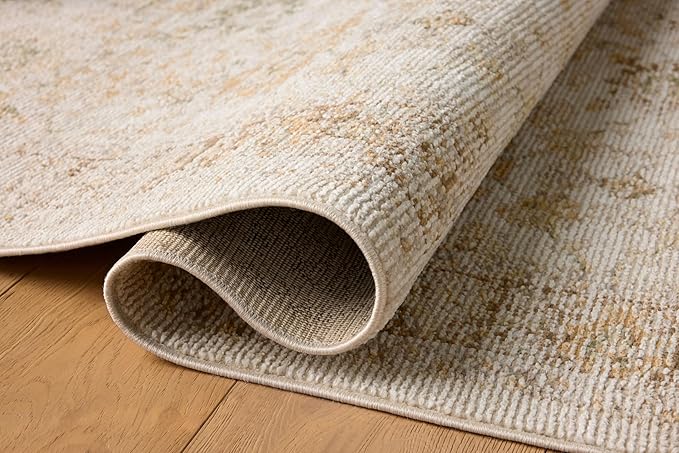 Loloi Magnolia Home by Joanna Gaines Pace Collection PAC-04 Natural/Multi 5'-3" x 5'-3" Round Area Rug