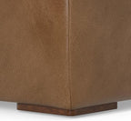 SIMPLIHOME Rex U-Shaped Sectional Modular Sofa in Full-Grain Genuine Leather, Caramel Brown, 144-inches Wide, Handcrafted Modern-Style Large Leather Couch for Living Room