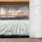 nuLOOM 8'6" x 11'6" Rigo Jute Hand Woven Area Rug, Green, Solid Farmhouse Design, Natural Fiber, for Bedroom, Living Room, Dining Room, Hallway, Office, Kitchen, Entryway