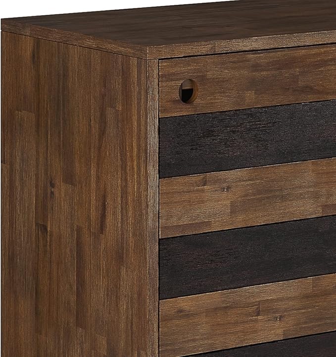 SIMPLIHOME Clarkson SOLID ACACIA WOOD 48 inch Wide Mid Century Medium Storage in Rustic Natural Aged Brown for the Living Room, Entryway and Family Room