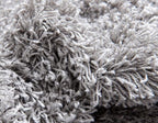 Unique Loom Solid Shag Collection Area Rug (5' 1" Square, Cloud Gray)
