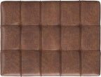 SIMPLIHOME Mariah 34 inch Wide Contemporary Rectangle Coffee Table Storage Ottoman in Distressed Saddle Brown Vegan Faux Leather, Assembled, For the Living Room, Entryway and Family Room
