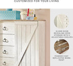 Signature Design by Ashley Willowton Shabby Chic Dressing Chest with Faux Plank Top, Whitewash