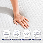 Twin XL Mattress 10 Inch Green Tea Memory Foam Mattress for Cool Sleep & Pressure Relief, Medium Feel, Fiberglass Free, Bed in a Box, Removable Washable Cover, CertiPUR-US Certified