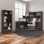 Bush Furniture 60-inch Home Office Desk with Drawers, Large Computer Table with Storage, Transitional Style, Somerset Collection, Storm Gray