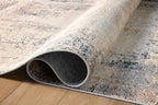 Loloi Teagan Collection TEA-08 Ivory/Mist 7'-11" x 10'-6" Area Rug, Large, Soft Neutral Rug, High-Traffic for Living Room, Bedroom, Home Office, Dining Area