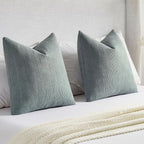 FUTEI Dark Grey Chenille Decorative Throw Pillow Covers 12x20 Inch Set of 2,Soft Cozy Striped Geometric Patterns Lumbar Pillow Cases,Modern Home Decor for Couch Bed Living Room