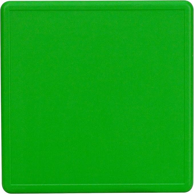 Flash Furniture Wren 24'' Square Green Plastic Height Adjustable Activity Table