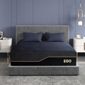 EGOHOME 14 Inch Twin Memory Foam Mattress for Back Pain, Cooling Copper Gel Bed in a Box, Foam Made in USA, CertiPUR-US Certified, Therapeutic Medium Firm, Daybed 38x75x14 Black
