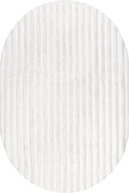 nuLOOM Oval 5' x 7'6" Cozy Plush Area Rug, Machine Washable, Non-Slip, Soft Fluffy Shag Carpet for Living Room Bedroom Kids Room Nursery Home Decor, Kai Off-White