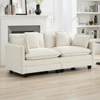 76'' Cloud Deep Seat Loveseat, Upholstered Chenille Modular 2-Seats Sectional Sofa Couch, Modern Comfy Settee Loveseat for Living Room Set, Small Apartment, Beige