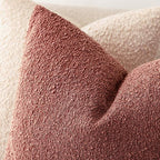 Foindtower Pack of 2, Decorative Textured Boucle Throw Pillow Covers Accent Solid Pillow Cases Cozy Soft Couch Cushion Case for Chair Sofa Bedroom Living Room Home Decor 22x22 Inch Orange Rust Red