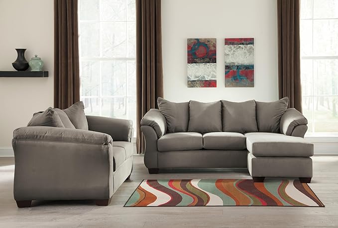 Signature Design by Ashley Darcy Casual Plush Loveseat, Grayish Brown