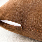 Foindtower Pack of 2 Soft Textured Chenille Throw Decorative Pillow Covers Square Accent Solid Cushion Cover Cozy Farmhouse Pillow Case with Zippe for Couch Sofa Bed Living Room 24x24 Inch, Bronze