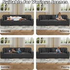 Modular Sectional Couches for Living Room, 118" Modern Upholstered 3-Seater Sofa Couche for Living Room Bedroom, Grey