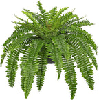 Hollyone Artificial Fern Plants in Pot 34.6" Large Artificial Boston Fern 39 Leaves for Outdoors & Indoor Faux Potted Plant Fake Ferns Bush Plant for Patio Garden Farmhouse Porch Home Decor Green