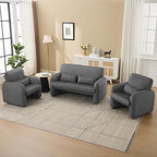 56'' Corduroy Loveseat Sofa, 2 Seater Love Seat Couch for Small Space, Comfy Upholstered Modern Leisure Loveseat Couches with Lumbar Pillows for Bedroom, Office, Living Room, Grey