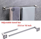 5 Pieces Brushed Nickel Bathroom Hardware Set,Wall Mounted 23.6 inch Towel Bar Set,Towel Rack Set,Toilet Paper Holder, Bathroom Accessories Set