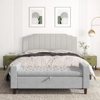 King Size Headboard Only, Linen Wall Mounted Headboard King for Adjustable Bed Modern Upholstered Head Board Easy Assembly, Linen Gray