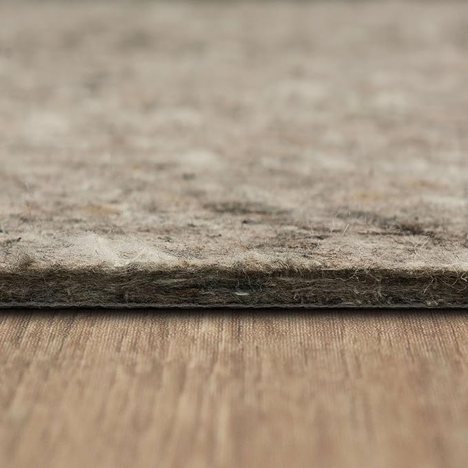 Mohawk Home 8' Square Non Slip Rug Pad Gripper 1/2 Thick Dual Surface Felt + Rubber Gripper - Safe for All Floors