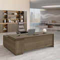 L-Shaped Executive Desk with Reversible Cabinets, Lockable Drawers & Cable Management – Large Wood Office Desk for Home or CEO Office(Walnut,63" L*32" W*30" H)