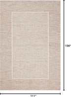 Loloi Chris Loves Julia Briggs Collection, Blush & Ivory, 9'-3" x 13' Area Rug – Minimal Gritted Design Area Rugs for Living Room Bedroom Entryway & Hallway No Shed High Traffic Home Decor Rug