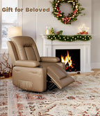 GarveeHome Electric Lift Recliner Chair - Heat and Massage, PU Leather Power Lift Recliner for Elderly & Mobility Impaired, Adjustable Back and Legs, Heavy Duty Lift Chair for Seniors