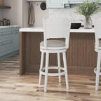 Hillsdale Clarion Wood Swivel Bar Height Stool, Sea White