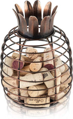 True Juicy Pineapple Stainless Steel Wine Cork Holders Decorative, Holds 50 Corks, Kitchen Bar Accessories, Rustic Home Decor Design, Set of 1