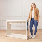 ECR4Kids Streamline Dress-Up Island, Costume Organizer, White Wash