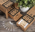 Sea Turtle Bamboo Cotton Swabs (500 Count) - Vegan, Eco Friendly, Organic, Double Tips, Plastic Free Wooden Ear Sticks, All Natural 100% Biodegradable Cotton Buds