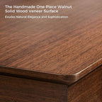 EUREKA ERGONOMIC Ark Standing Desk, 63 inch Executive Desk with Drawers,Modern Trapezoidal Leg Luxury Home Office Computer Desk w Monitor Stand Smart APP Control, Walnut