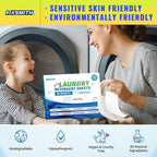 FIXSMITH Laundry Detergent Sheets - 160 Loads (80 Sheets) Fragrance Free - Hypoallergenic,Unscented,Eco Friendly Laundry Detergent Strips Concentrated Travel Detergent Sheets.Plastic-Free,Liquidless
