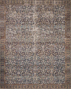 Loloi Amber Lewis Georgie Collection GER-05 Denim/Spice 18" x 18", .19" Pile Height, Sample Rug