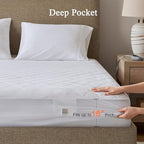 Beautyrest Cotton Blend Heated Mattress Pad Secure Comfort Technology - Luxury Quilted Electric Mattress Pad with Deep Pocket - 5-Setting Heat Controllers, King, White