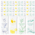 Moist Cotton Towel Bulk Moist Towelettes Individually Wrapped,White Towel Services,Refreshment Pre Moistened Towels for Dentist Travel Sport Party Hotel 240，Lavender,Green tea, Lemon and Cucumber