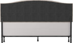 Hillsdale Provence Upholstered, King/Cal King Headboard with Frame, Light Beige