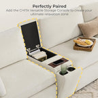 CHITA Oversized Modular Sectional Fabric Sofa Set, FSC Certified Extra Large U Shaped Couch Reversible Chaise Modular Sectional Couch, 146 inch Width, 6 Seat Modular Sofa with Storage Ottomans, Linen