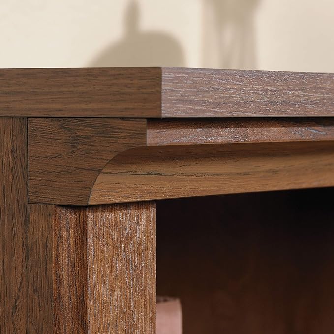 Sauder 2 Tier Book Shelf Wooden Bookcase Multipurpose Bookshelf for Home Office, Living Room, in Oiled Oak