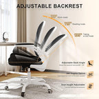 Synorla Office Chair, Ergonomic Desk Chairs 330LBS Capacity High Back Mesh Computer Chair with Flip-up Armrests, Comfy Work Chair with Adjustable Lumbar Support