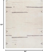 Livabliss x Becki Owens Rivi Moroccan Area Rug , 7'10" x 10', Cream/Charcoal