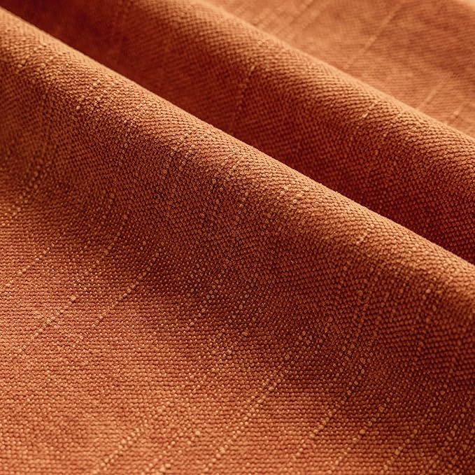 Foindtower Pack of 2 Soft Textured Chenille Throw Decorative Pillow Covers Square Accent Solid Cushion Cover Cozy Neutral Farmhouse Pillow Case for Couch Sofa Bedroom Living Room 22x22 Inch,Orange