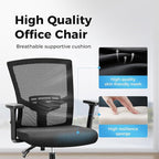 MAISON ARTS Mesh Office Chair Ergonomic Home Desk Chair Mid-Back Computer Task Chair with Breathable Mesh and Adjustable Armrests for Home Office