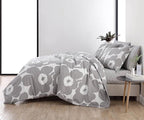 Marimekko - King Duvet Cover Set, Cotton Bedding with Matching Shams & Button Closure, All Season Home Decor (Unikko Grey, King)