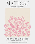 Matisse Art wall Décor Set of 3,Unframed sage Pink wall art,Truly Quality Canvas Prints for 11x14in,Art poster decoration for kitchen, bathroom,living room,bedroom