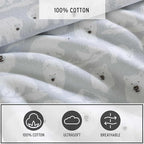 Eddie Bauer - Flannel Sheets Full Size, Anti-Pilling & Wrinkle Resistant Cotton, Touchably Soft for All-Season Comfort - Bed Sheets with Matching Pillowcases & Fitted Sheet (Explorer Bears Grey)