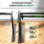 SIAGO Electric Standing Desk Adjustable - 63x30 Inch Sit Stand Desk with 1 Inch Thick Tabletop, Double Beam Frame, 3 Memory Height Adjustment, Cable Management for Home Office