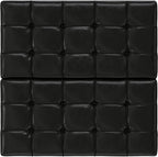 SIMPLIHOME Harrison 30 inch Wide Transitional Square Small Coffee Table Storage Ottoman in Midnight Black Vegan Faux Leather, Assembled, for The Living Room and Bedroom