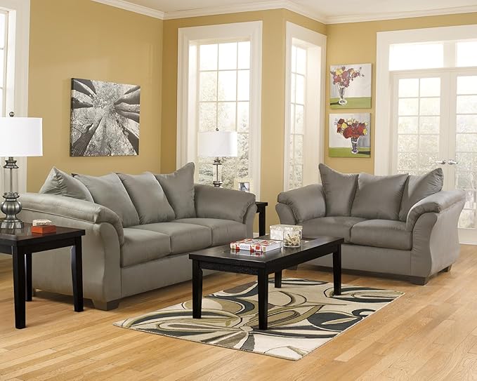 Signature Design by Ashley Darcy Casual Plush Loveseat, Grayish Brown
