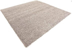 Unique Loom Solid Shag Collection Area Rug (8' Square, Cloud Gray)